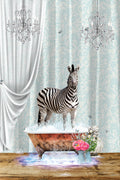 Zebra &amp; Bubbles Poster och Canvastavla