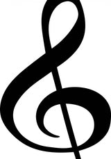 Big treble clef 1 Poster och Canvastavla