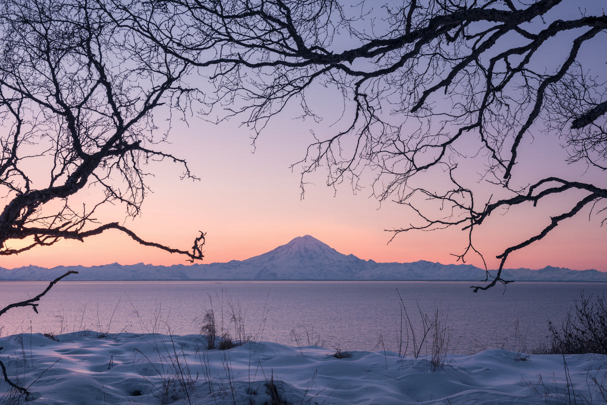 Alaskan Volcanoe Poster och Canvastavla