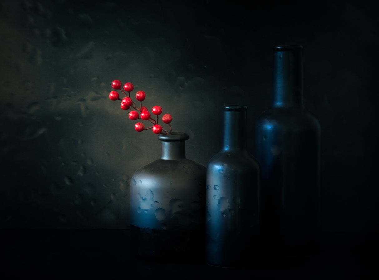 Berries and Bottles Poster och Canvastavla