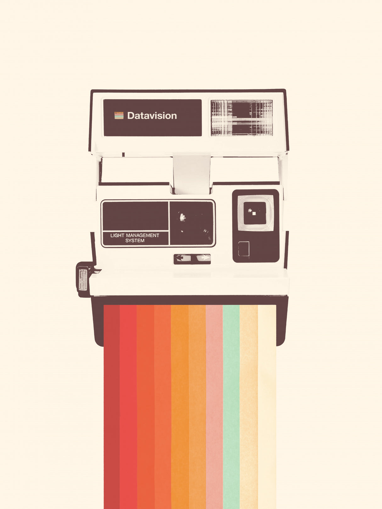 Instant Camera Rainbow Poster och Canvastavla