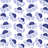 Confetti Rainbows Navy Blue Poster och Canvastavla