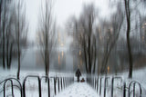 Winter evening Poster och Canvastavla
