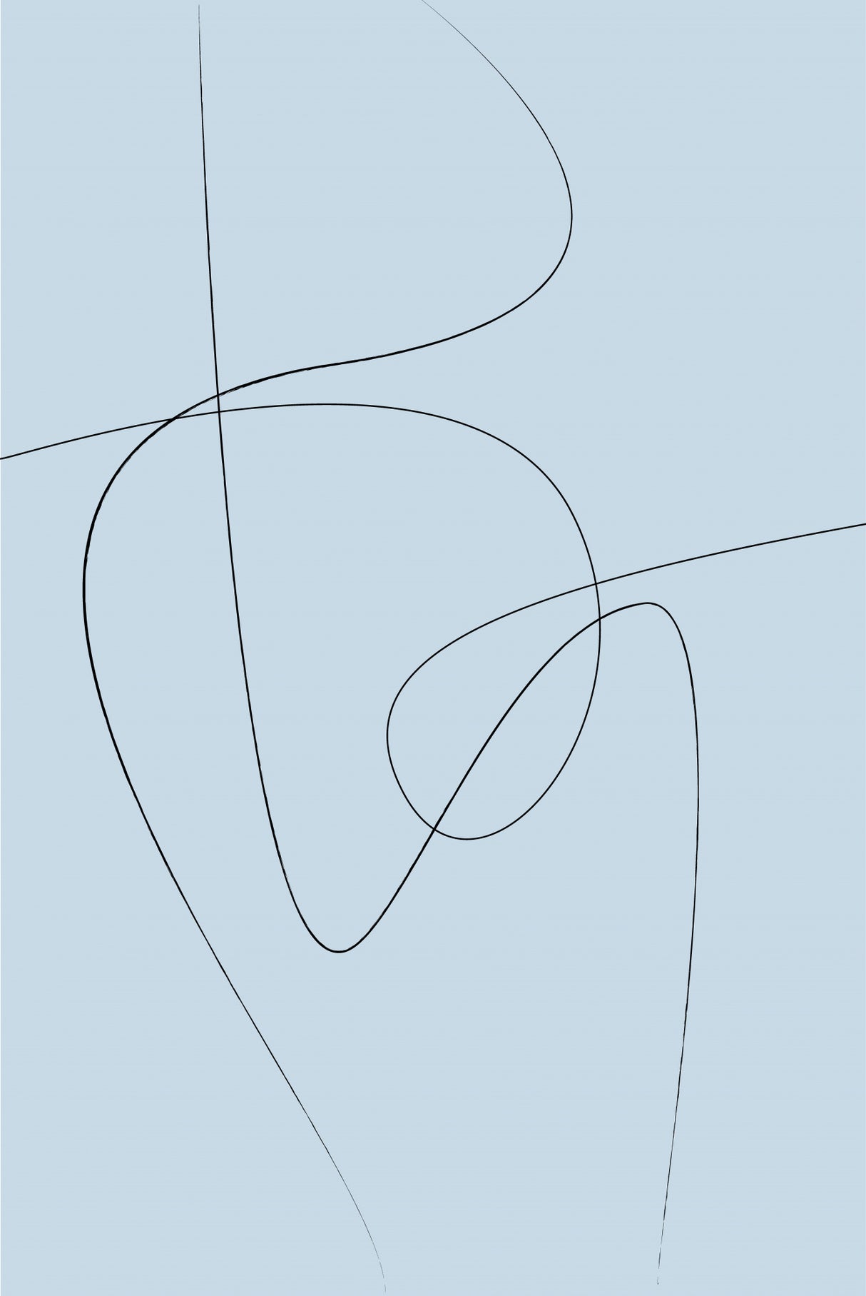 Blue Abstract Poster och Canvastavla