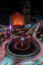 Jakarta City View at Night. Poster och Canvastavla