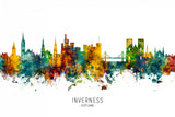 Inverness Scotland Skyline Poster och Canvastavla