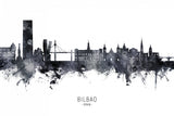 Bilbao Spain Skyline Poster och Canvastavla