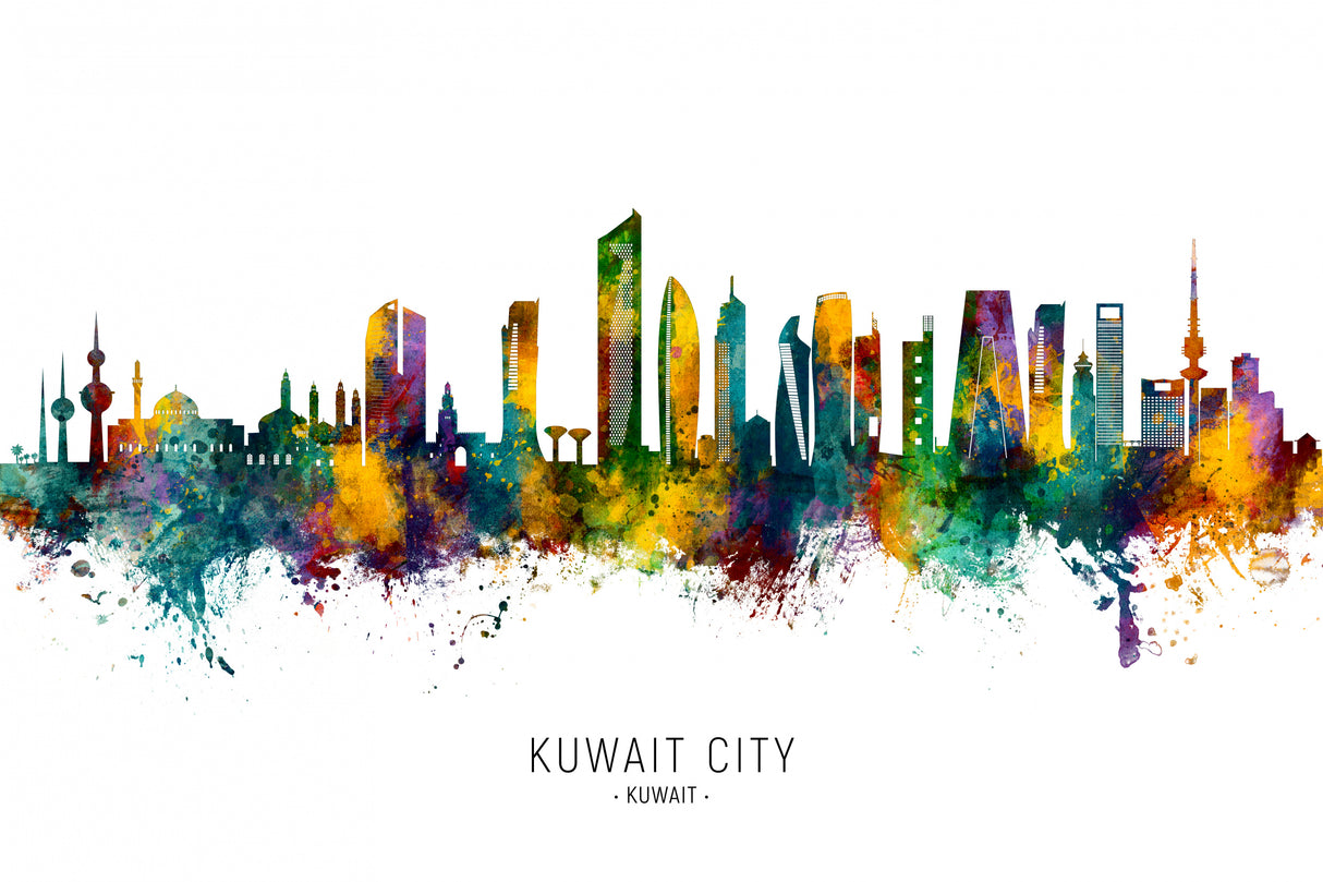 Kuwait City Skyline Poster och Canvastavla