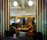 Evening life in the city Poster och Canvastavla