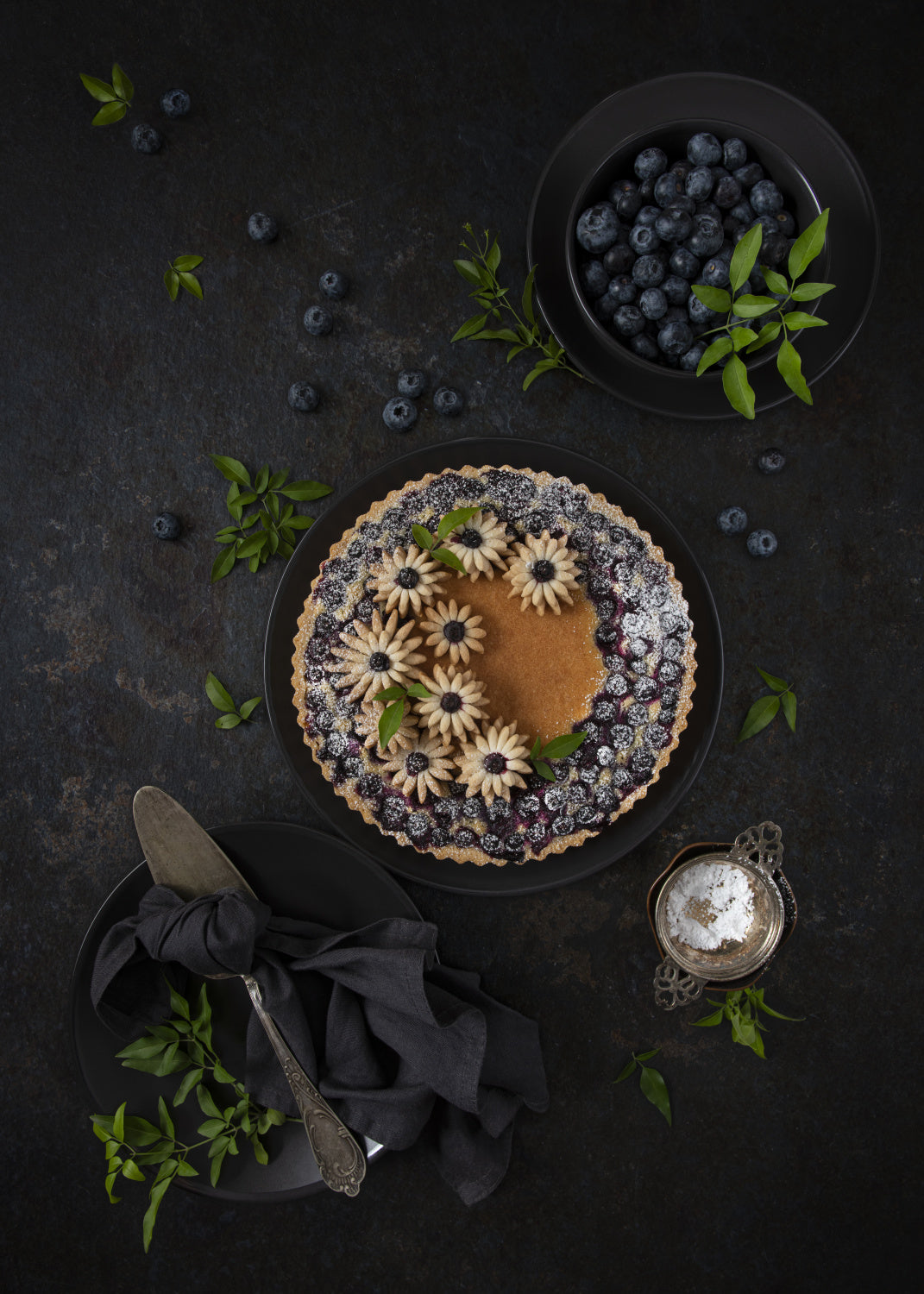 Blueberry frangipane tart Poster och Canvastavla
