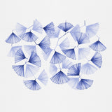 Fan Shape Lines Navy Blue Poster och Canvastavla