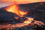 La Fournaise Volcano Poster och Canvastavla