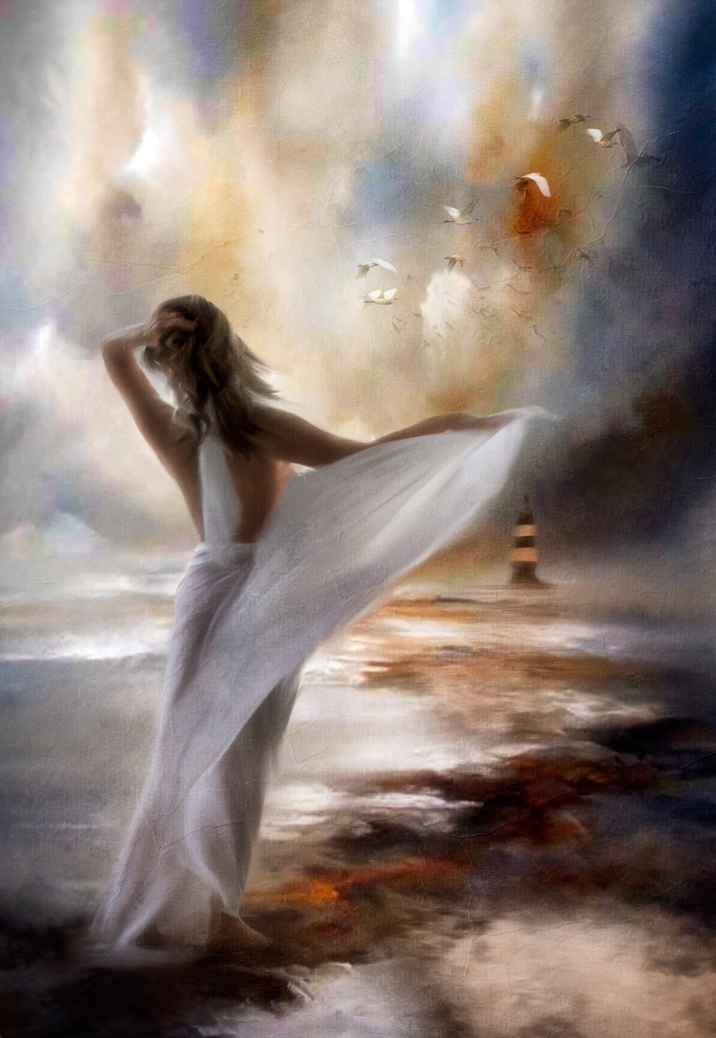 Her happy memories, dancing through her mind.... Poster och Canvastavla