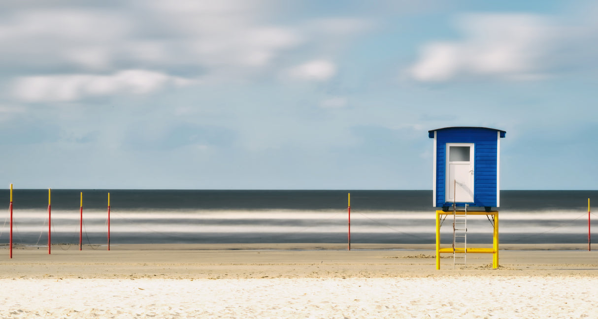 time exposure on langeoog beach Poster och Canvastavla