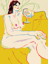Girl With A Wineglass Poster och Canvastavla