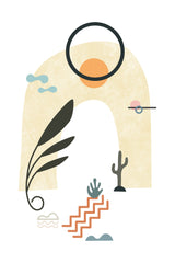 Tropical Villa Color and Shapes 16 Poster och Canvastavla