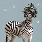 Spring Flower Bonnet On Zebra Poster och Canvastavla