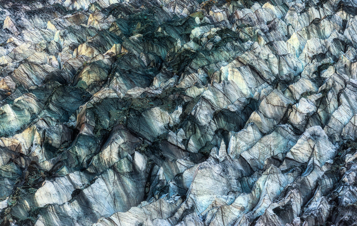ICE Texture in Hopper Glacier Poster och Canvastavla