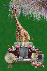 Giraffe will Travel Poster och Canvastavla