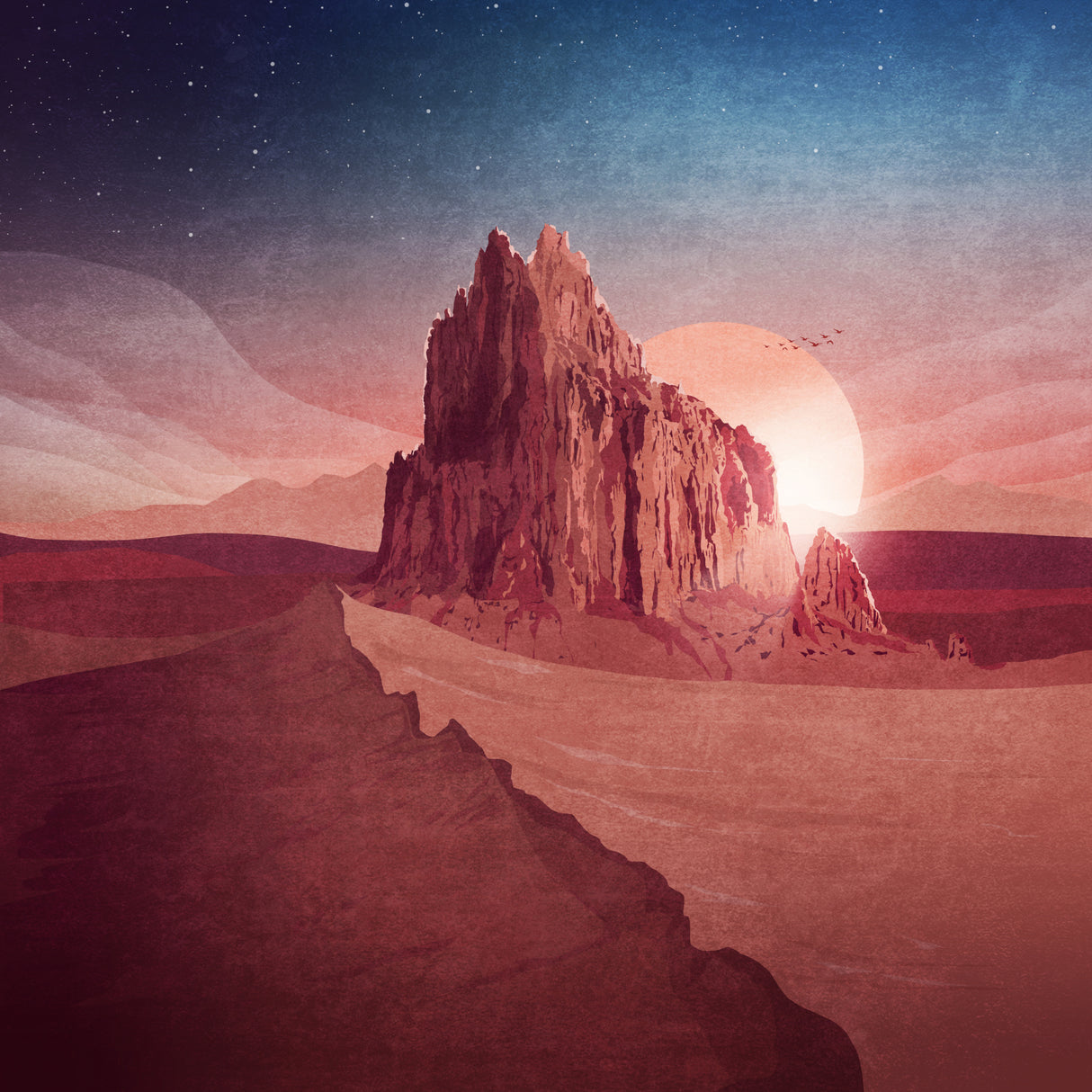 Shiprock Poster och Canvastavla