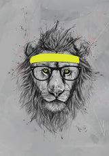Hipster lion Poster och Canvastavla