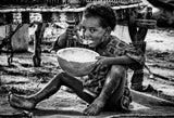 Lunch time at a gerewol festival camp - Niger Poster och Canvastavla