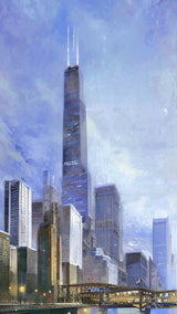 Chicago Skyline Poster och Canvastavla
