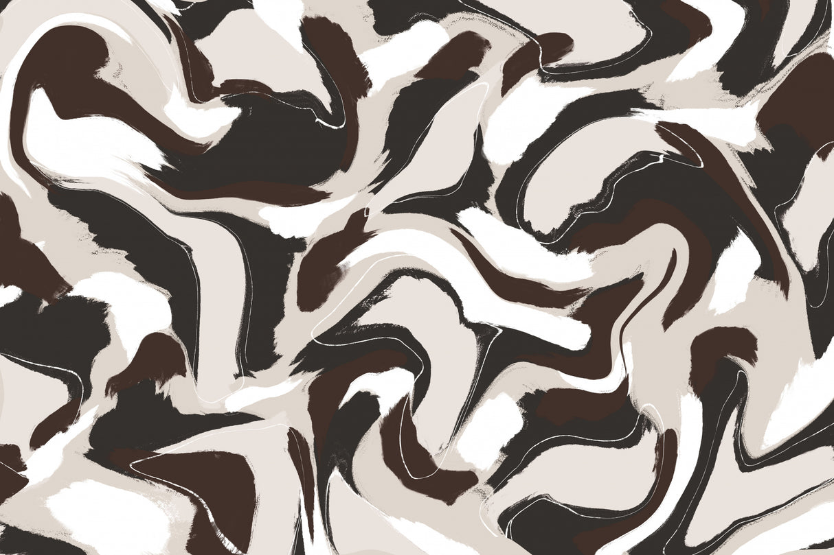Shaky Brown Beige Strokes Square Poster och Canvastavla