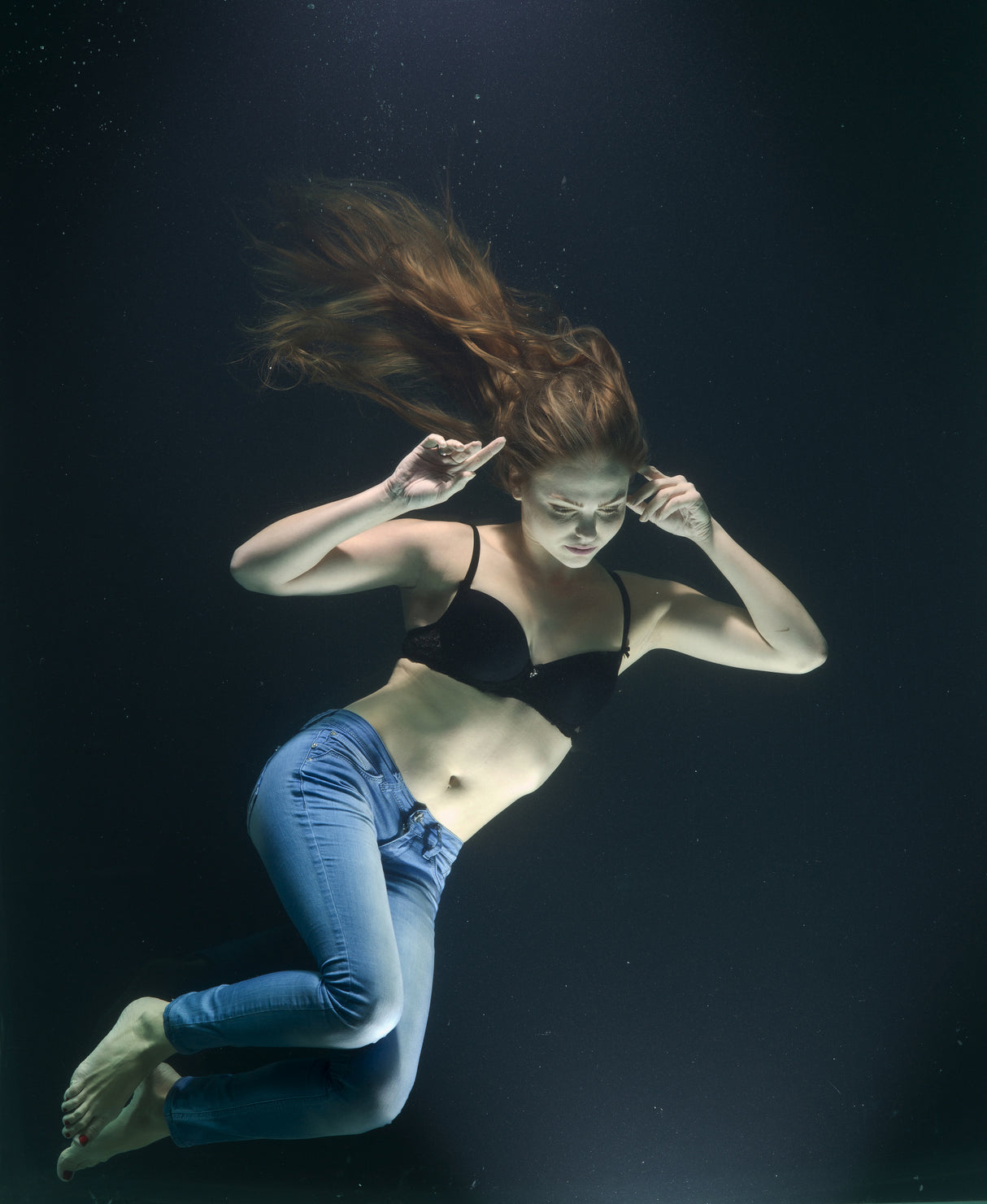 underwater artistic portrait shooting Poster och Canvastavla
