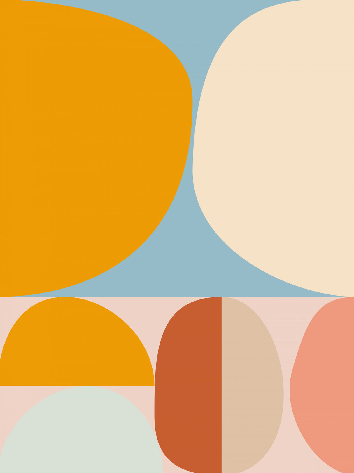 Mid Century Pastel 15 Poster och Canvastavla