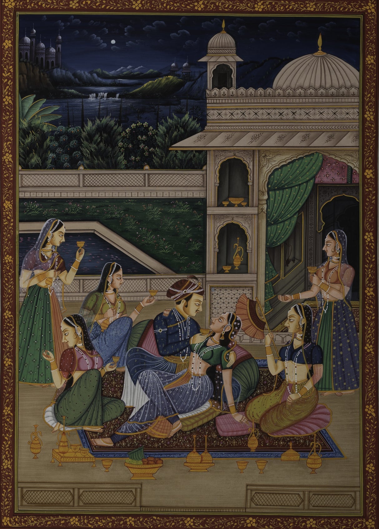 MUGHAL PAINTING Poster och Canvastavla