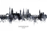 Shrewsbury England Skyline Poster och Canvastavla