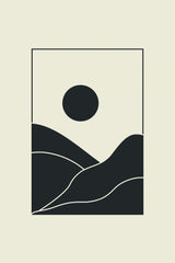 Black Minimal Mountains #4 Poster och Canvastavla
