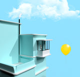 the yellow balloon Poster och Canvastavla