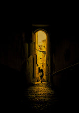 Walking in Golden Hour Poster och Canvastavla