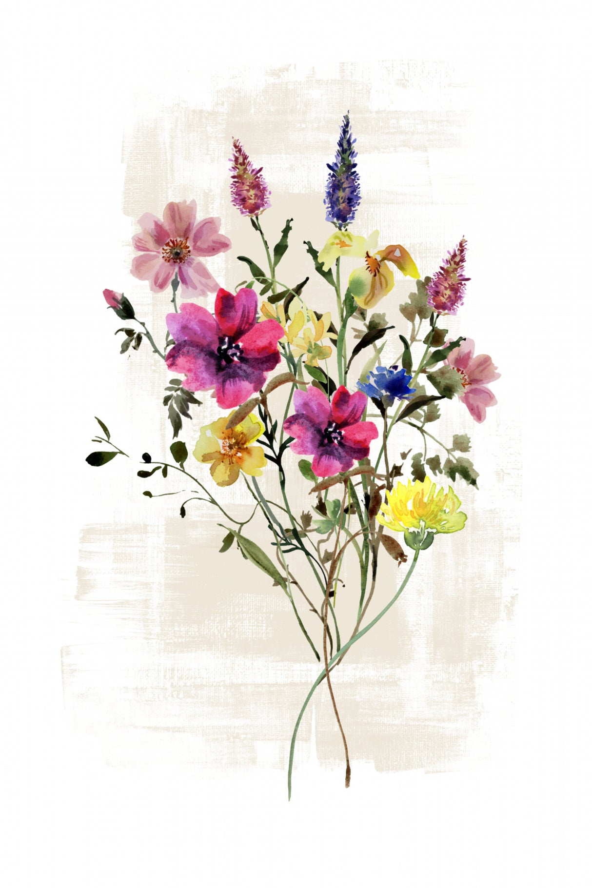 Wild Floral in rich shades Poster och Canvastavla