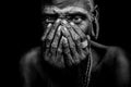Woman from Mursi/face Poster och Canvastavla