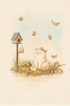 Chilling Chubby Cat Poster och Canvastavla
