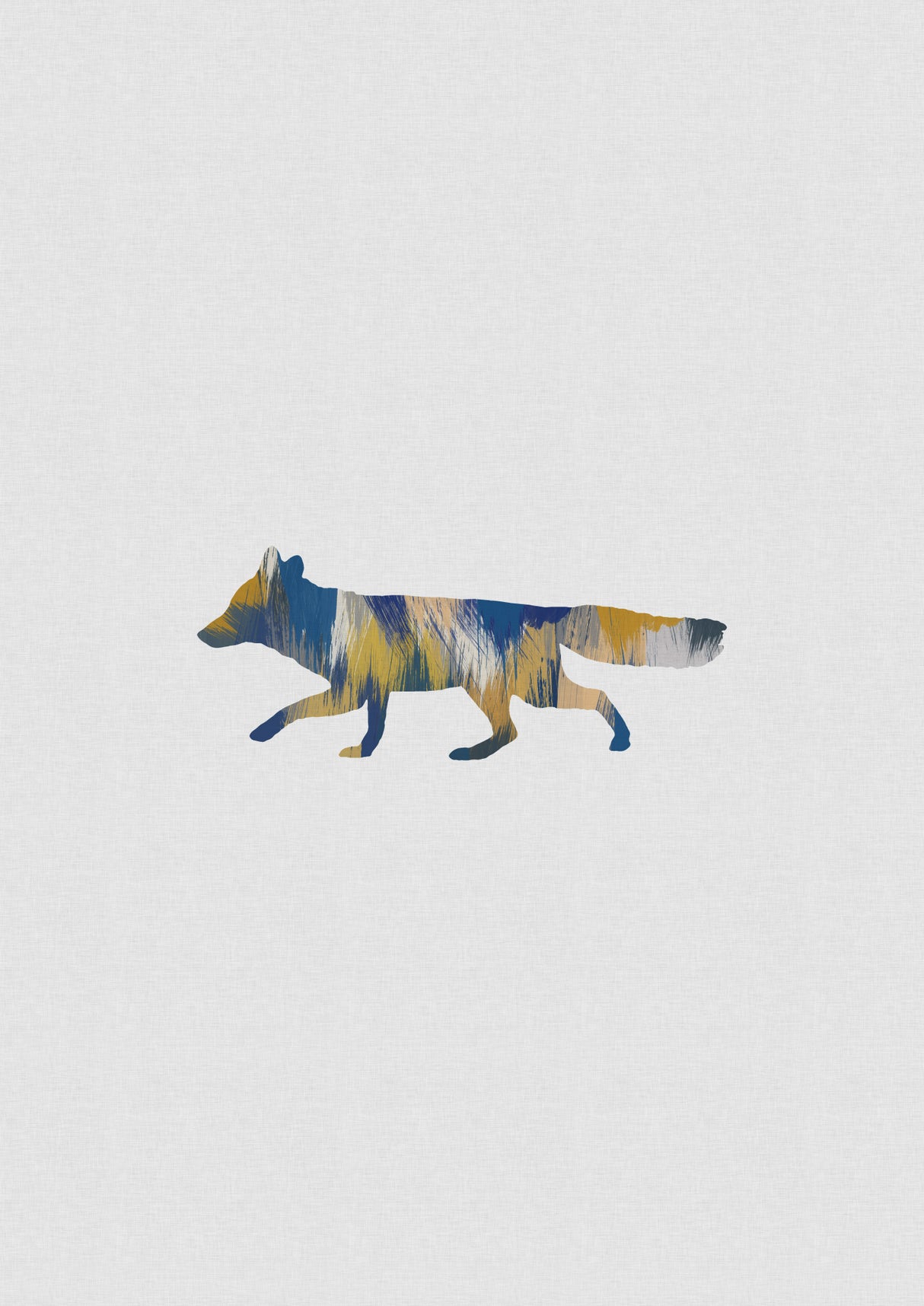 Blue & Yellow Fox Poster och Canvastavla