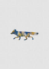Blue & Yellow Fox Poster och Canvastavla