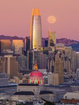 Full Moon And The City Poster och Canvastavla
