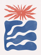 Watercolor Red Floral Poster och Canvastavla