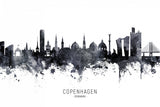 Copenhagen Denmark Skyline Poster och Canvastavla