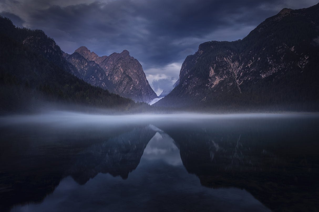 Lago di Dobbiaco Poster och Canvastavla