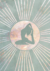 Yoga Boho Sun Green 7 Poster och Canvastavla