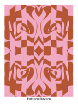 Pattern Bizarre In Maroon Poster och Canvastavla