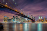 Brooklyn Bridge at Night Poster och Canvastavla
