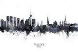 Tallinn Estonia Skyline Poster och Canvastavla