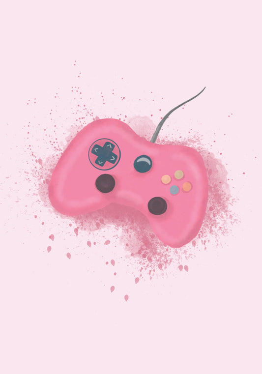 Gamer splash pink poster