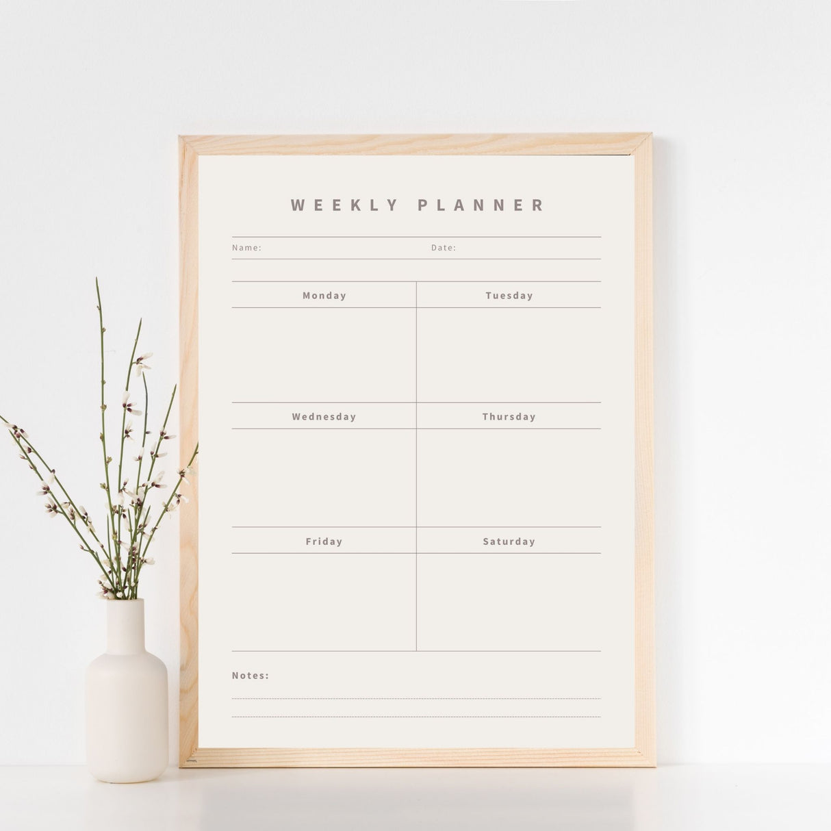 Weekly Family Planner Poster